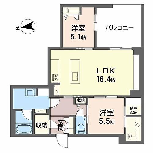 シャーメゾン　ケー 2階 2SLDK 賃貸物件詳細