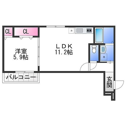 大阪府高石市綾園5丁目 北助松駅 1LDK アパート 賃貸物件詳細