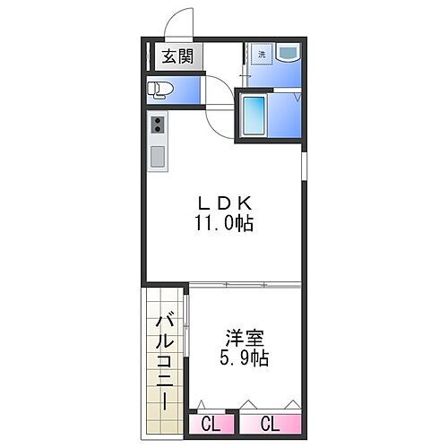 大阪府堺市北区百舌鳥梅町1丁 なかもず駅 1LDK アパート 賃貸物件詳細