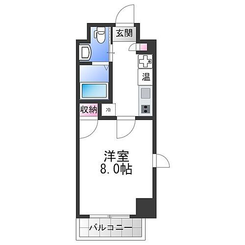 Ｕ－ｒｏ勝山 5階 1K 賃貸物件詳細