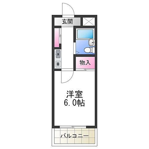 ラ・シャンブル福田１号館 3階 1K 賃貸物件詳細
