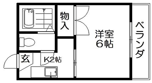大阪府枚方市黄金野1丁目 牧野駅 1K アパート 賃貸物件詳細