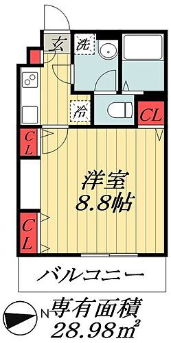 千葉県市川市原木３丁目 原木中山駅 1K マンション 賃貸物件詳細