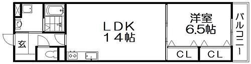 大阪府枚方市上野1丁目 御殿山駅 1LDK アパート 賃貸物件詳細