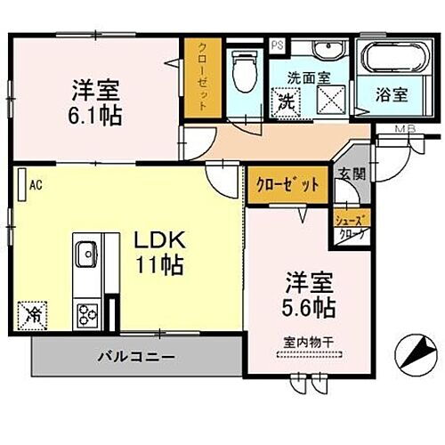 大阪府泉大津市清水町 泉大津駅 2LDK アパート 賃貸物件詳細