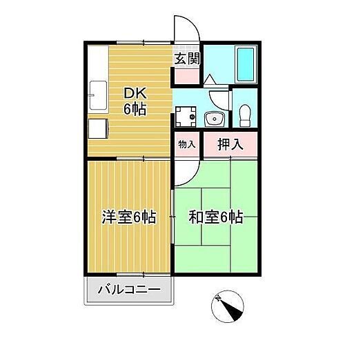 茨城県取手市宮和田15-5 藤代駅 2DK アパート 賃貸物件詳細
