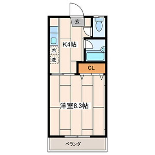 ハイツ栴檀 1階 1K 賃貸物件詳細