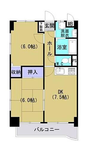 鹿児島県鹿児島市荒田2丁目 騎射場駅 2DK マンション 賃貸物件詳細