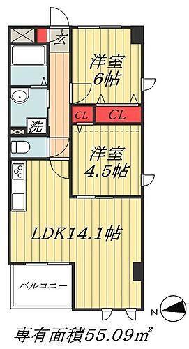 千葉県市川市鬼越２丁目 下総中山駅 2LDK マンション 賃貸物件詳細