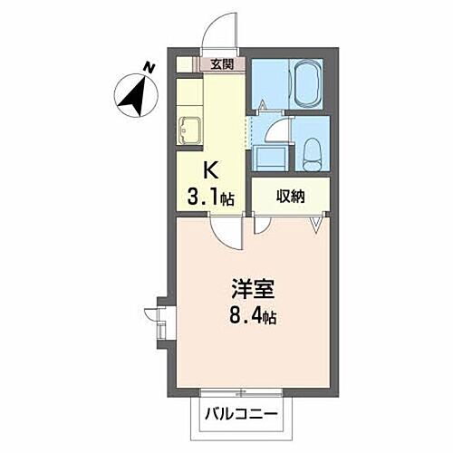 ブランドール泉 2階 1K 賃貸物件詳細
