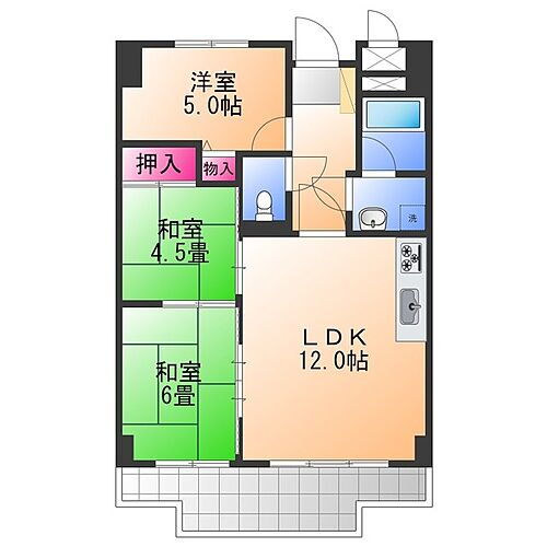 ライオンズマンション泉南樽井第２ 6階 3LDK 賃貸物件詳細