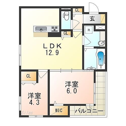 大阪府大阪市生野区中川西3丁目 桃谷駅 2LDK アパート 賃貸物件詳細