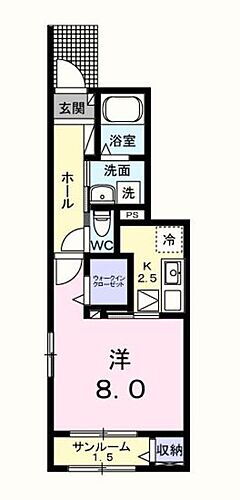 フォンターナ・ブリオ 1階 1K 賃貸物件詳細