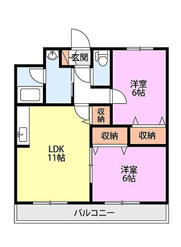 プラシードＫＩＺＡＫＩ 1階 2LDK 賃貸物件詳細