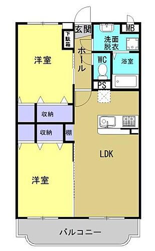 山口県周南市大字久米 櫛ケ浜駅 2LDK マンション 賃貸物件詳細