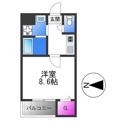 ソリティア桃谷 3階 1K 賃貸物件詳細