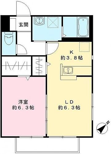 ガーデンハウス　Ｂ 1階 1LDK 賃貸物件詳細