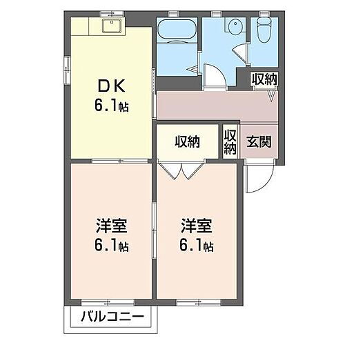 ディアスまいづる 2階 2DK 賃貸物件詳細