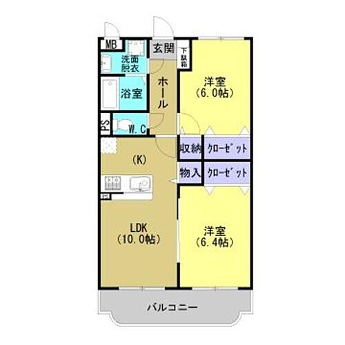 ユーミーＥＢＩＮＵＭＡ 2階 2LDK 賃貸物件詳細