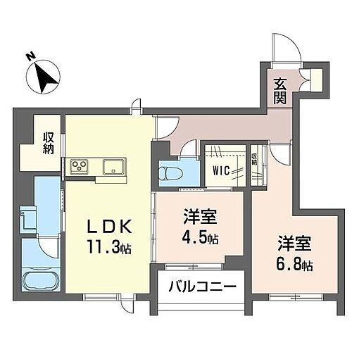ザ　プライム　今泉 4階 2LDK 賃貸物件詳細