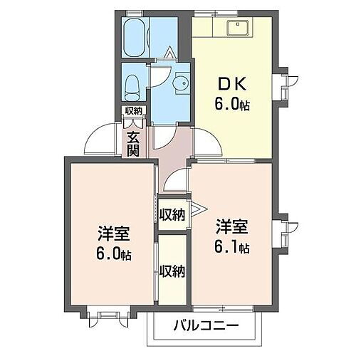 グランドハイツ 1階 2DK 賃貸物件詳細