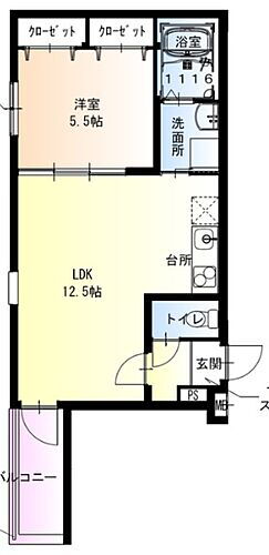 兵庫県尼崎市西長洲町2丁目 尼崎駅 1LDK アパート 賃貸物件詳細