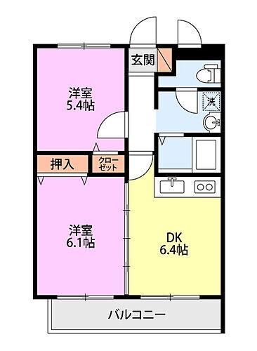 新潟県新潟市江南区茜ケ丘5-18 亀田駅 2DK マンション 賃貸物件詳細