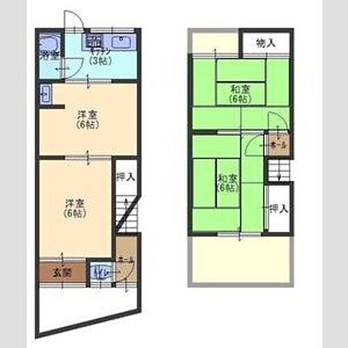大阪府堺市東区引野町2丁 初芝駅 2LDK 一戸建て 賃貸物件詳細