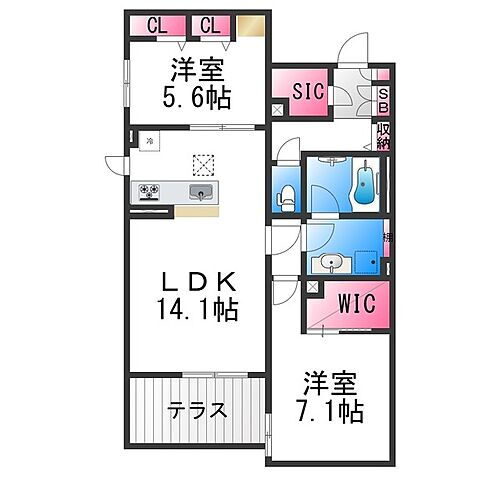 大阪府堺市西区鳳北町8丁 鳳駅 2LDK マンション 賃貸物件詳細