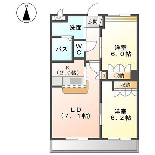 和歌山県和歌山市和田 竈山駅 2LDK アパート 賃貸物件詳細