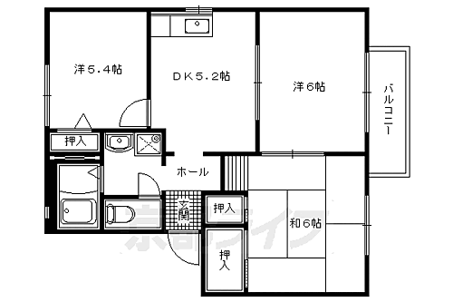 京都府木津川市梅美台7丁目 木津駅 3DK アパート 賃貸物件詳細