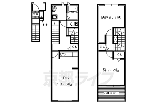 大阪府枚方市北中振２丁目 賃貸アパート