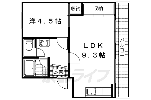 京都府京都市山科区北花山大林町 東野駅 1LDK マンション 賃貸物件詳細