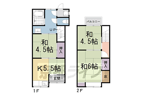 西野楳本町貸家 3K 賃貸物件詳細