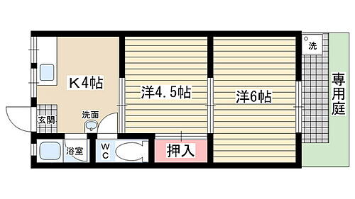 山本ハイツ 1階 2K 賃貸物件詳細