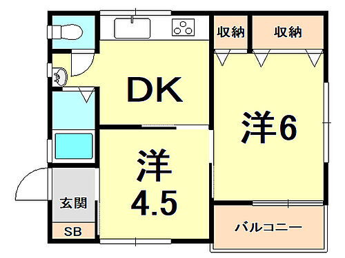 松生町ハイツ 3階 2DK 賃貸物件詳細