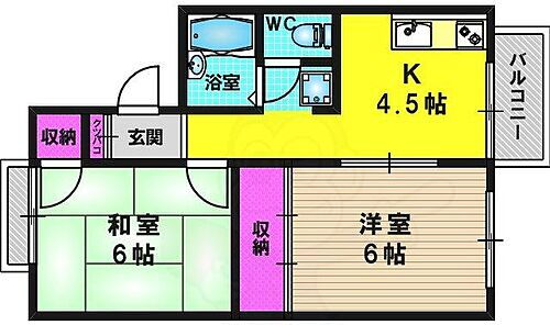 京都府京都市西京区桂河田町 上桂駅 2DK アパート 賃貸物件詳細