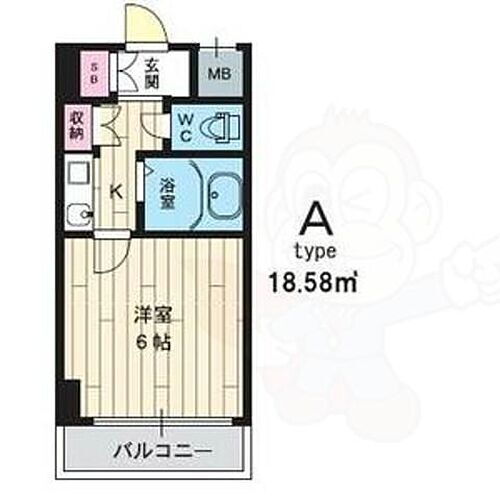 ラ・レジダンス・ド江坂 6階 1K 賃貸物件詳細