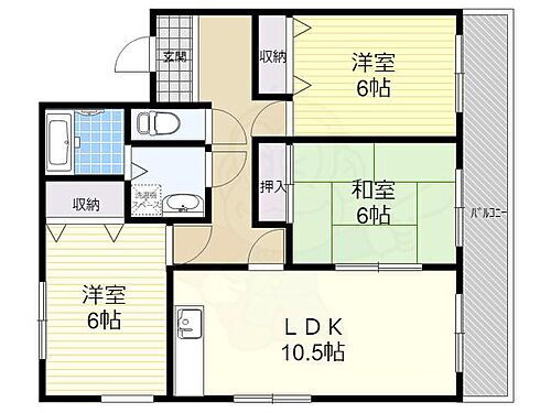 兵庫県伊丹市鴻池2丁目 伊丹駅 3LDK アパート 賃貸物件詳細