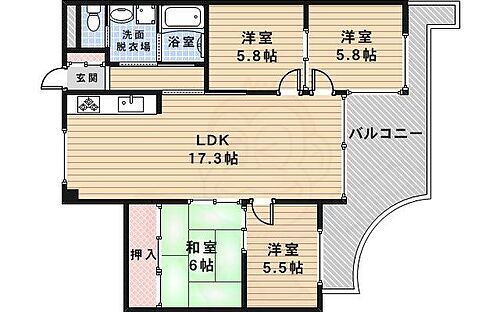 大阪府箕面市桜4丁目18番1号 牧落駅 4LDK マンション 賃貸物件詳細