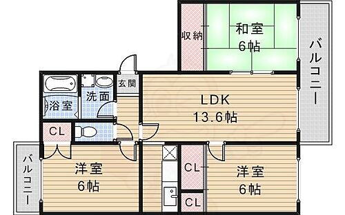 オータムリーブス 3階 3LDK 賃貸物件詳細