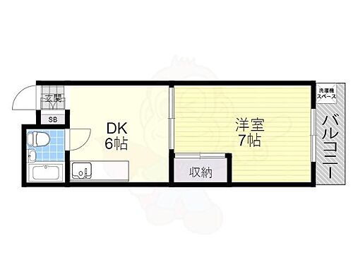 ハイム８８４８ 5階 1DK 賃貸物件詳細