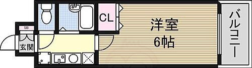 ローズコーポ西中島 6階 1K 賃貸物件詳細