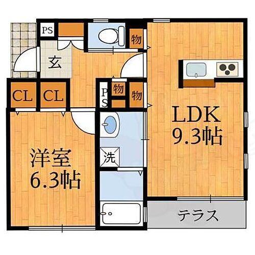 大阪府茨木市東奈良1丁目 南茨木駅 1LDK アパート 賃貸物件詳細