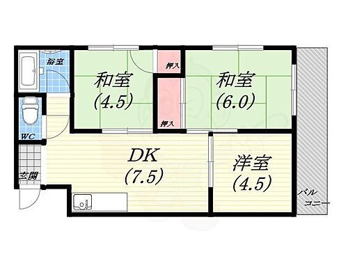 桜マンション 5階 3DK 賃貸物件詳細