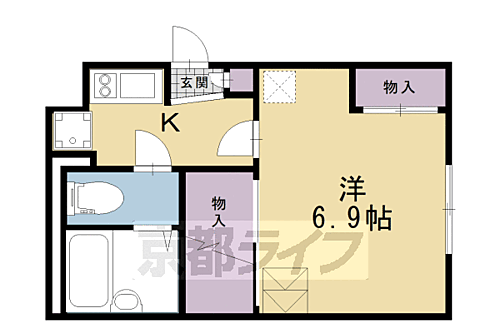 京都府京都市下京区瀬戸屋町 大宮駅 1K アパート 賃貸物件詳細