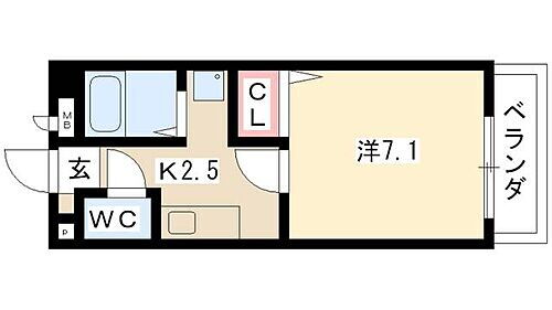 愛知県名古屋市西区枇杷島2丁目15-4 東枇杷島駅 1K マンション 賃貸物件詳細