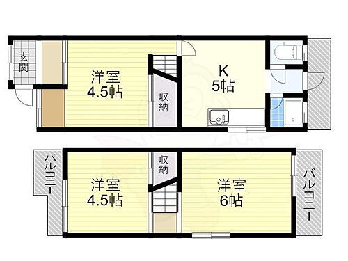 大阪府寝屋川市緑町 香里園駅 3K 一戸建て 賃貸物件詳細