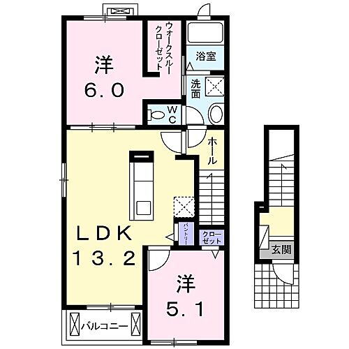 茨城県水戸市平須町 水戸駅 2LDK アパート 賃貸物件詳細