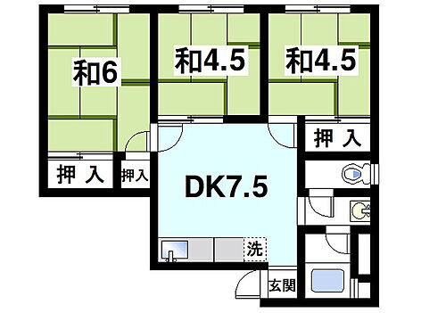 奈良県奈良市北京終町 京終駅 3DK マンション 賃貸物件詳細